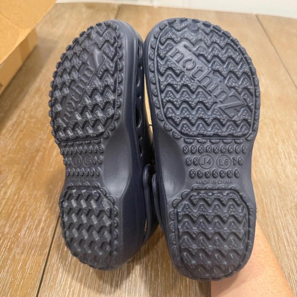 Nothinz‎ Kids Clogs Navy Blue Slip On Beach Pool Shoes Size J4 L6